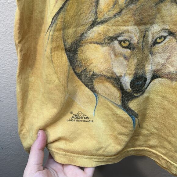 VTG 2000 The Mountain SZ M Native American Wolf T-Shirt Tie Dye Festival Y2K - Picture 3 of 5